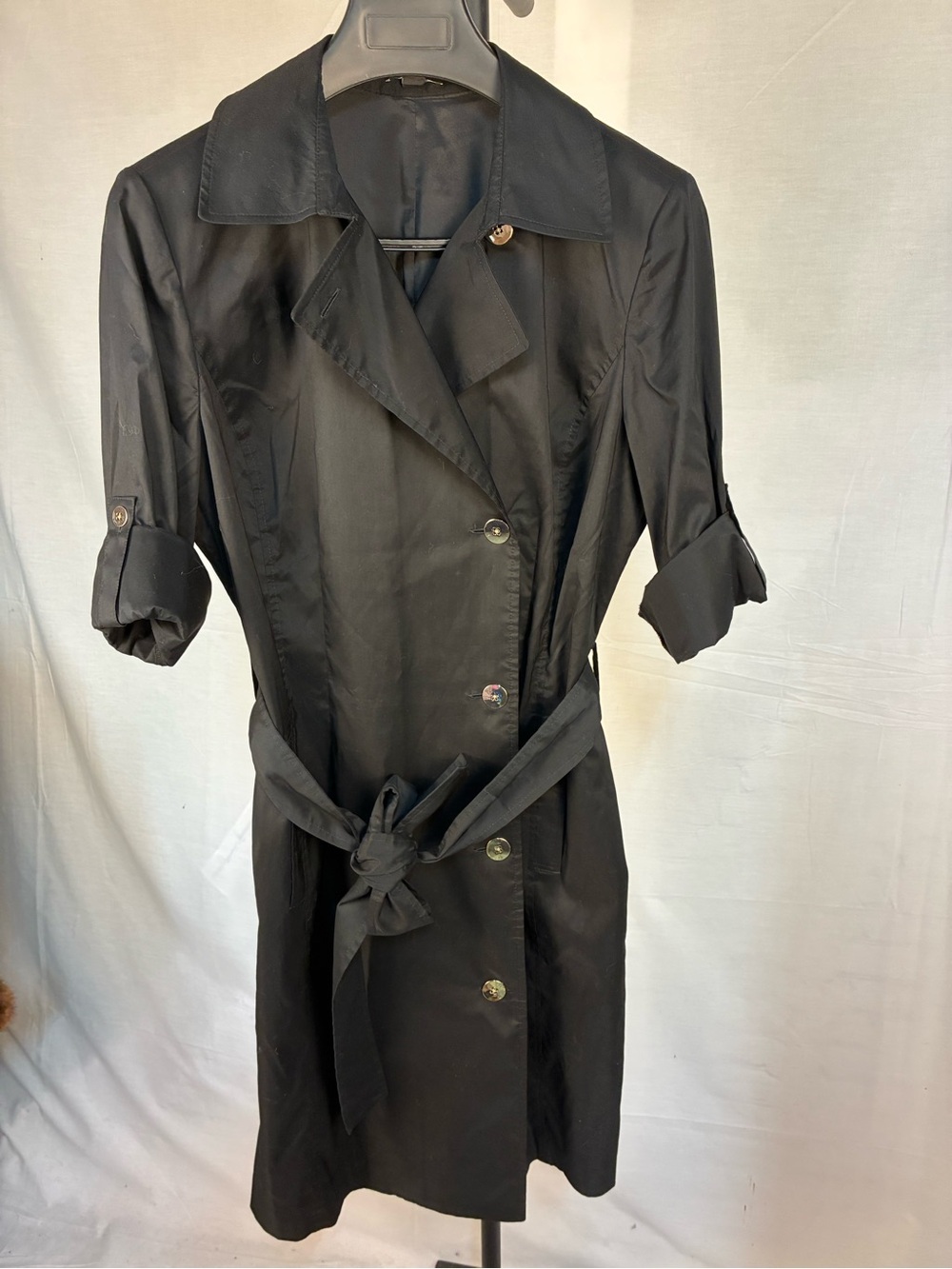 Ann Taylor Cotton Poplin Belted Trench Dress 14